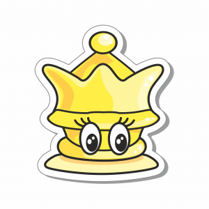 WachVerlag Kinder Magnet Schachfigur Dame Queen Gelb Dämmerungsgelb für Demobrett oder als Kühlschrankmagnet 10020Y-D