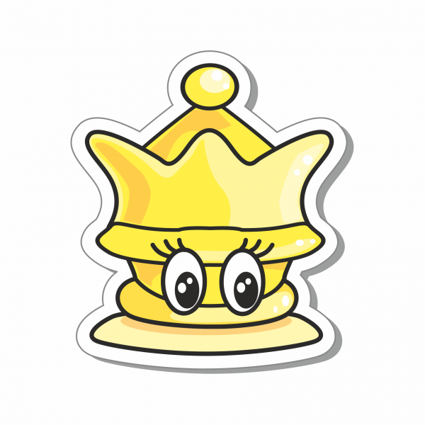 WachVerlag Kinder Magnet Schachfigur Dame Queen Gelb Dämmerungsgelb für Demobrett oder als Kühlschrankmagnet 10020Y-D