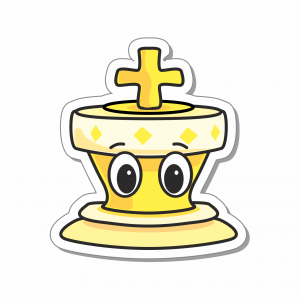 WachVerlag Kinder Magnet Schachfigur König King Gelb Dämmerungsgelb für Demobrett oder als Kühlschrankmagnet 10020Y-K