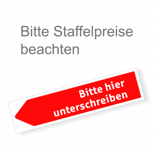 WachVerlag Unterschriftspfeil links Bitte hier unterschreiben