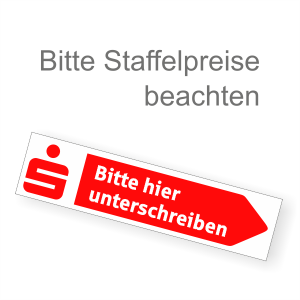 WachVerlag Sparkassen Unterschriftspfeil rechts Bitte hier unterschreiben 05010AR