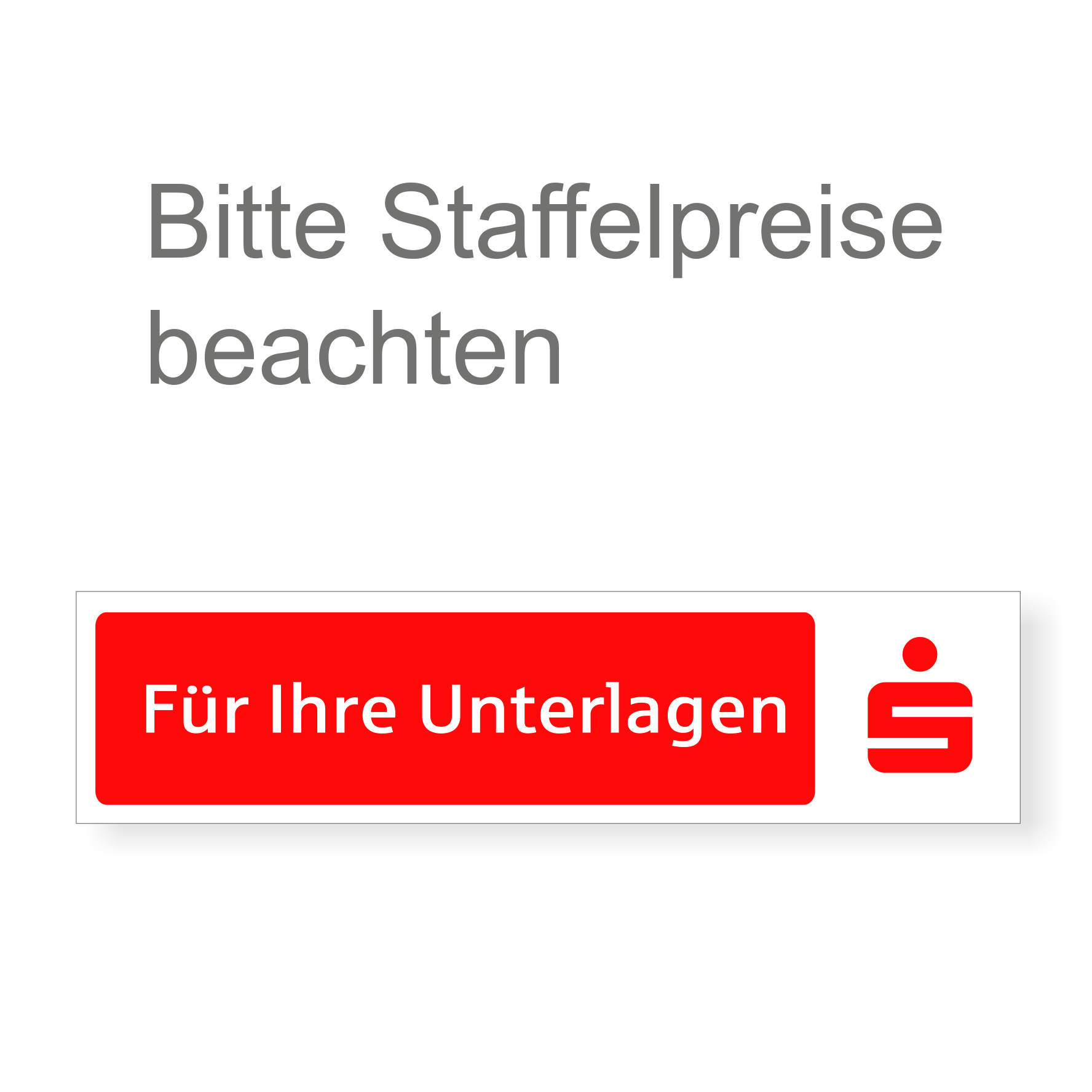 WachVerlag Sparkassen Hinweisaufkleber Für Ihre Unterlagen 05031AL WachVerlag Sparkassen Hinweisaufkleber Für Ihre Unterlagen 05031AL