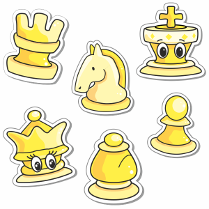 WachVerlag Kinder Magnet Schachfiguren MannschaftsSet Gelb Dämmerungsgelb für DemoBrett oder als Kühlschrankmagnet 10020Y-M