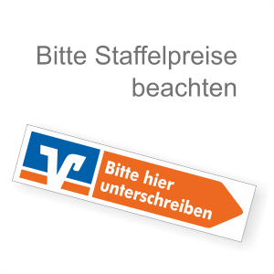 WachVerlag VR-Bank Unterschriftspfeil rechts Bitte hier unterschreiben 03020R