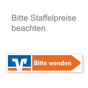 WachVerlag VR-Bank Hinweisaufkleber rechts „Bitte wenden“ 03025R
